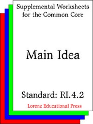 cover image of CCSS RI.4.2 Main Idea
